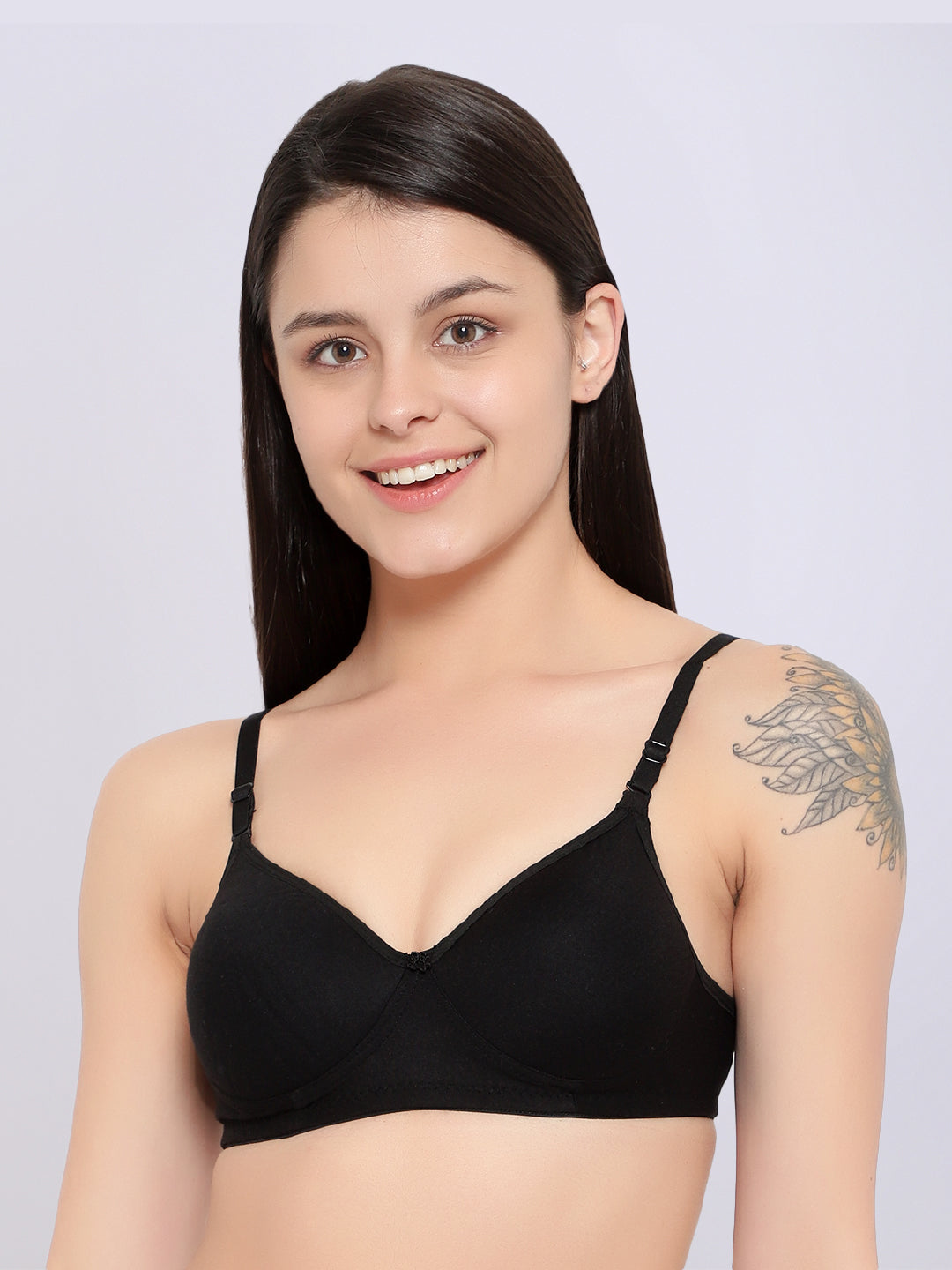 Pack Of 5 Colors Padded Non-Wired Casual T-Shirt Bra